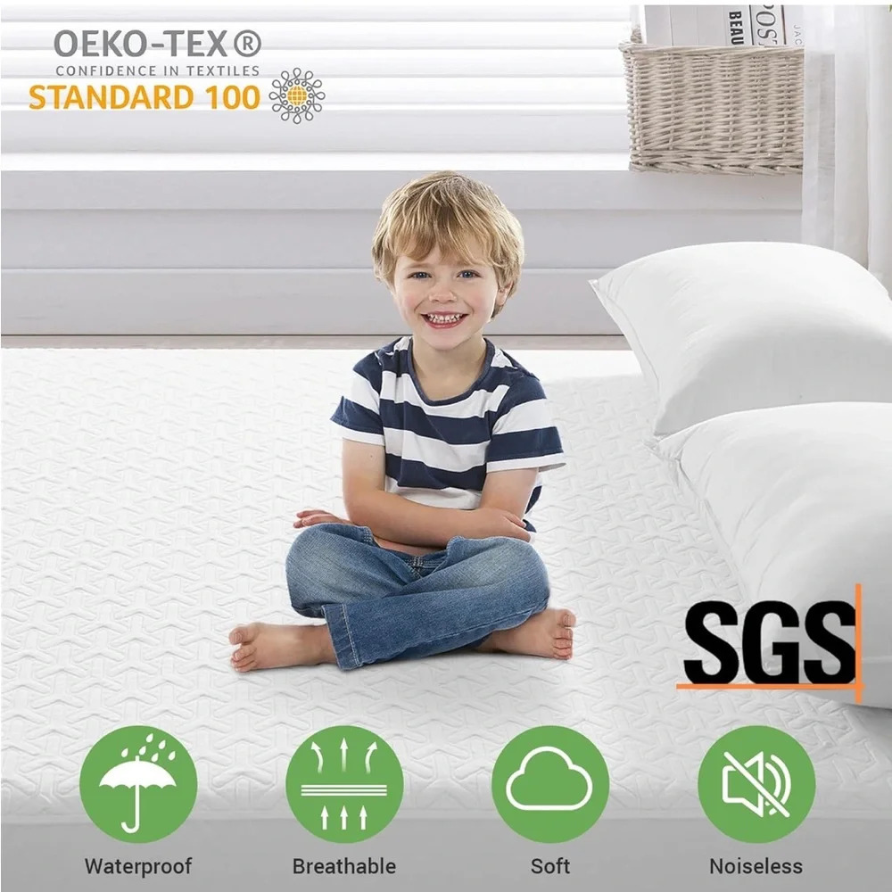 🆕 MERITLIFE Premium 100% Waterproof King Size Mattress Protector (White) - Picture 5 of 11